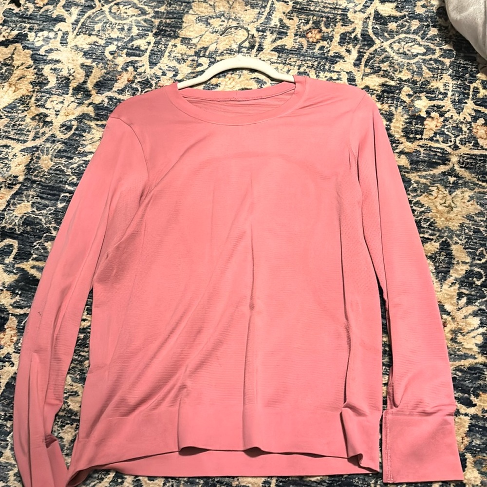 swiftly tech long sleeve 2.0, pink, size 6, lululemon